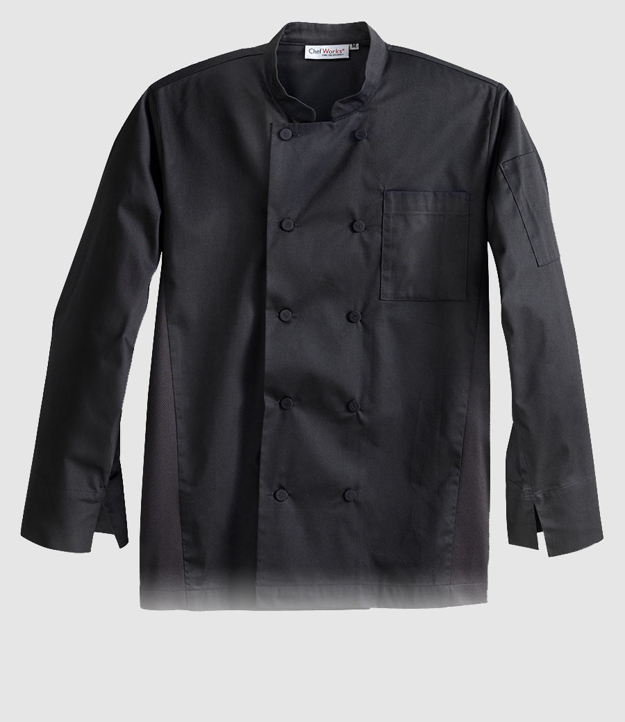 Black signature chef coat